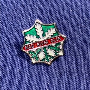 ❄️⛷️MAD RIVER GLEN ENAMAL SKI PIN - VINTAGE SNOWFLAKE⛷️❄️